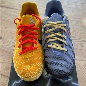 Nike JA 3 Mismatch Vibrant Yellow and Purple Sneakers